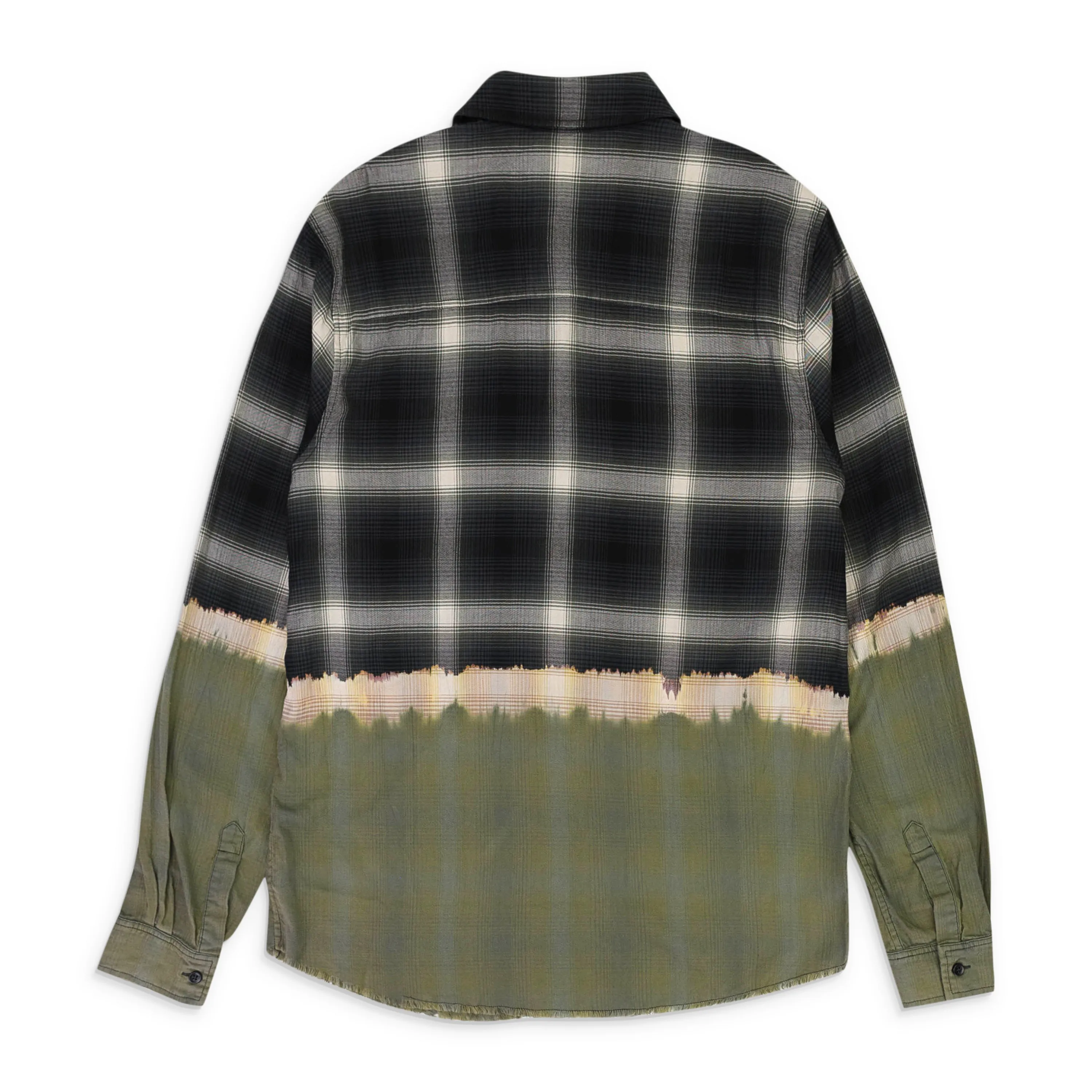 AMIRI BLEACH BANDANA PLAID MULTICOLOR BUTTON DOWN SHIRT