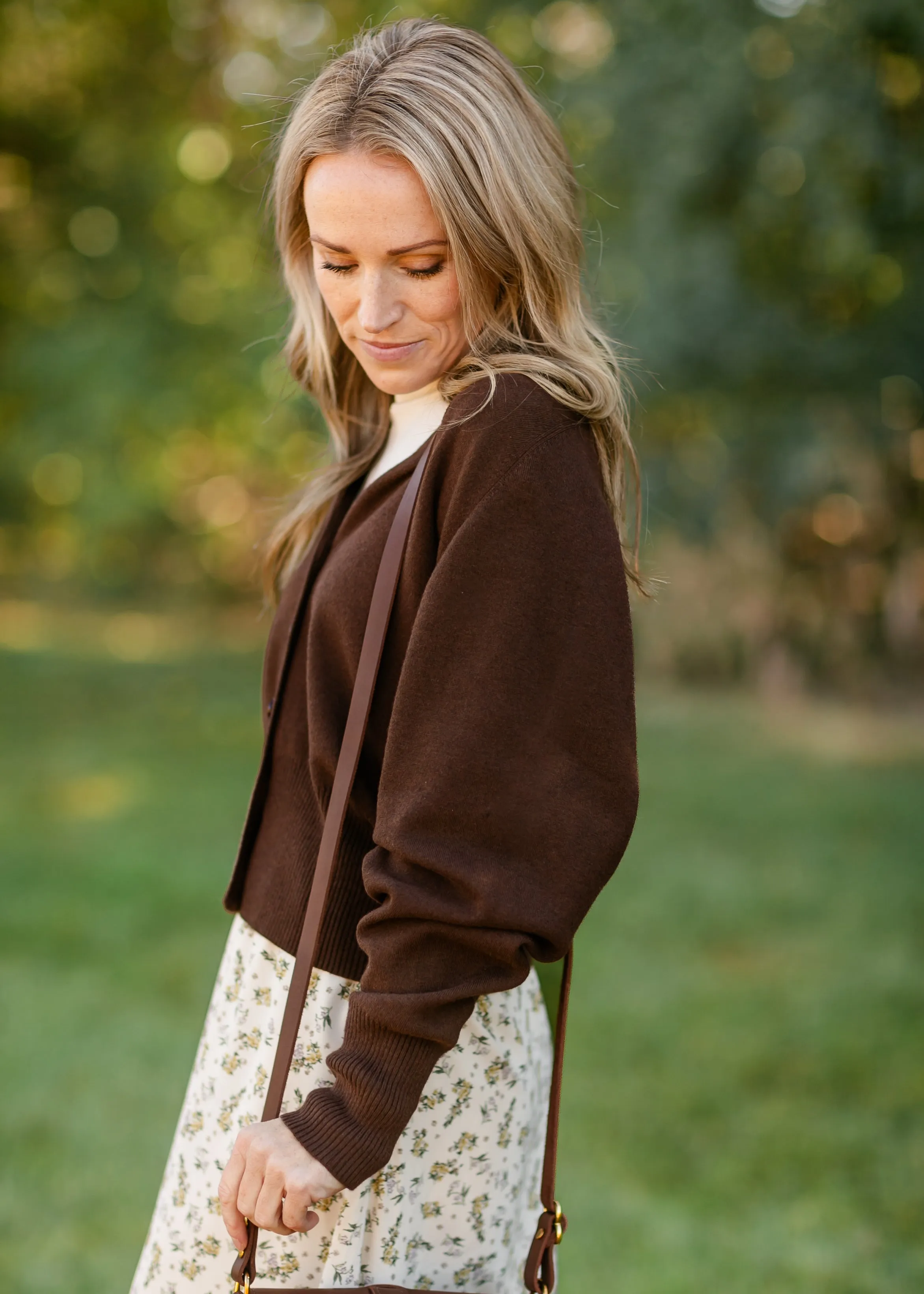 Button Up Brown Cardigan