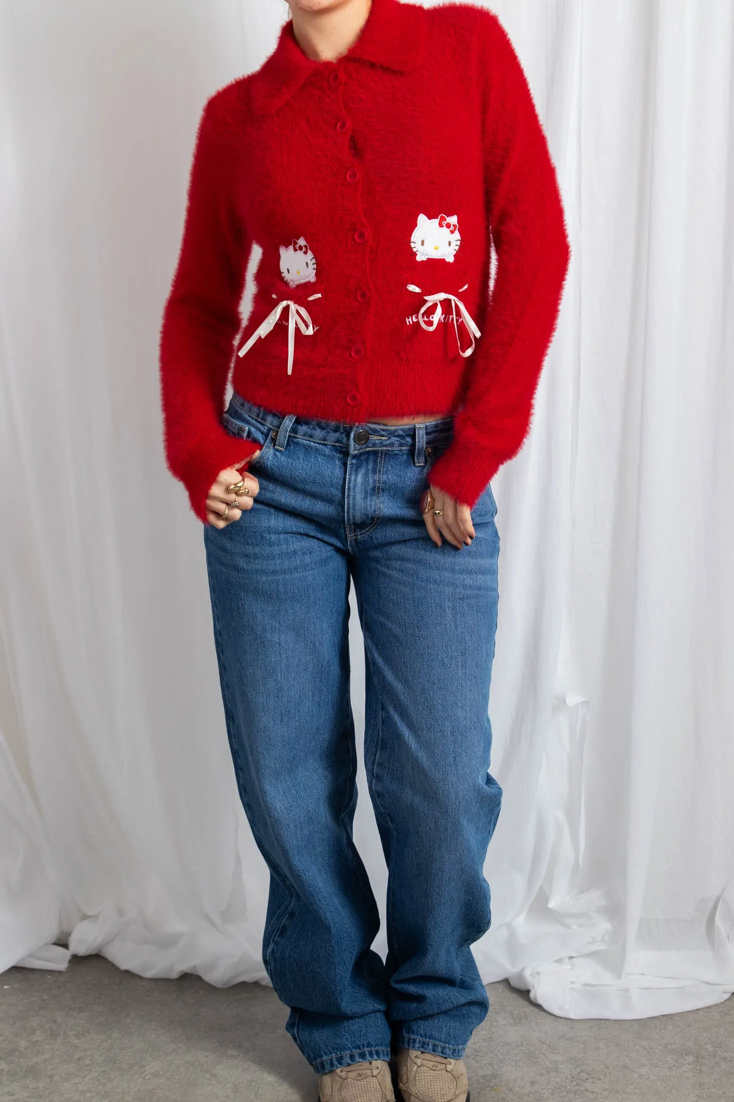 Daisy Street Hello Kitty Button Up Cardigan