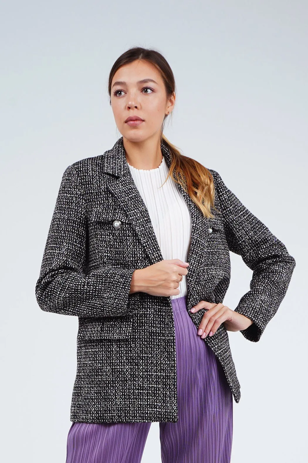 Eunice Button-up Jacket With Front Pockets