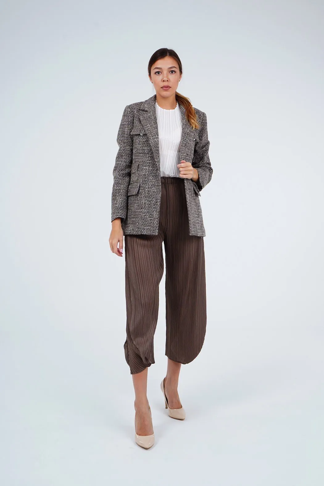 Eunice Button-up Jacket With Front Pockets