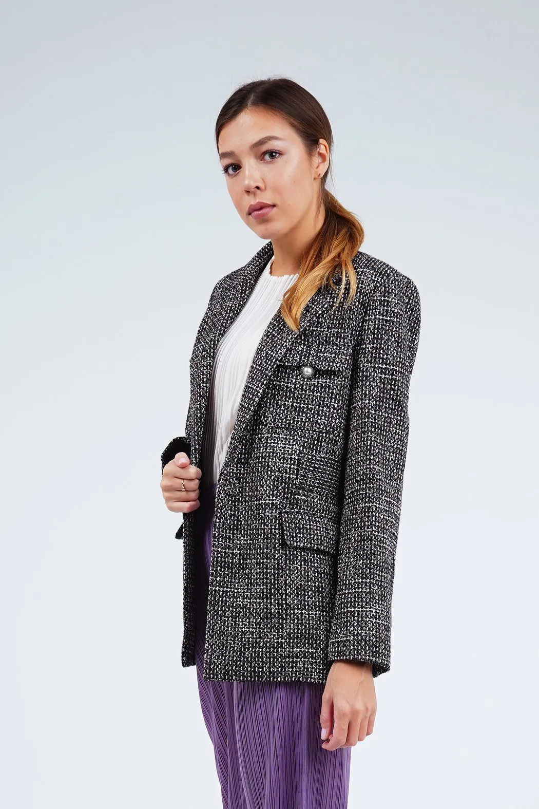 Eunice Button-up Jacket With Front Pockets