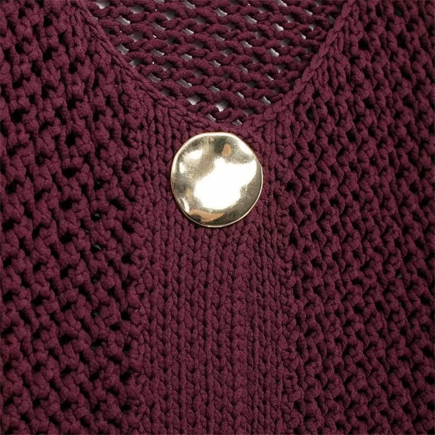KEOMUD Women's Cropped Chunky Knit Cardigan Crochet Long Sleeve Button Down Open Front Sweater with Pockets Fall Outerwears