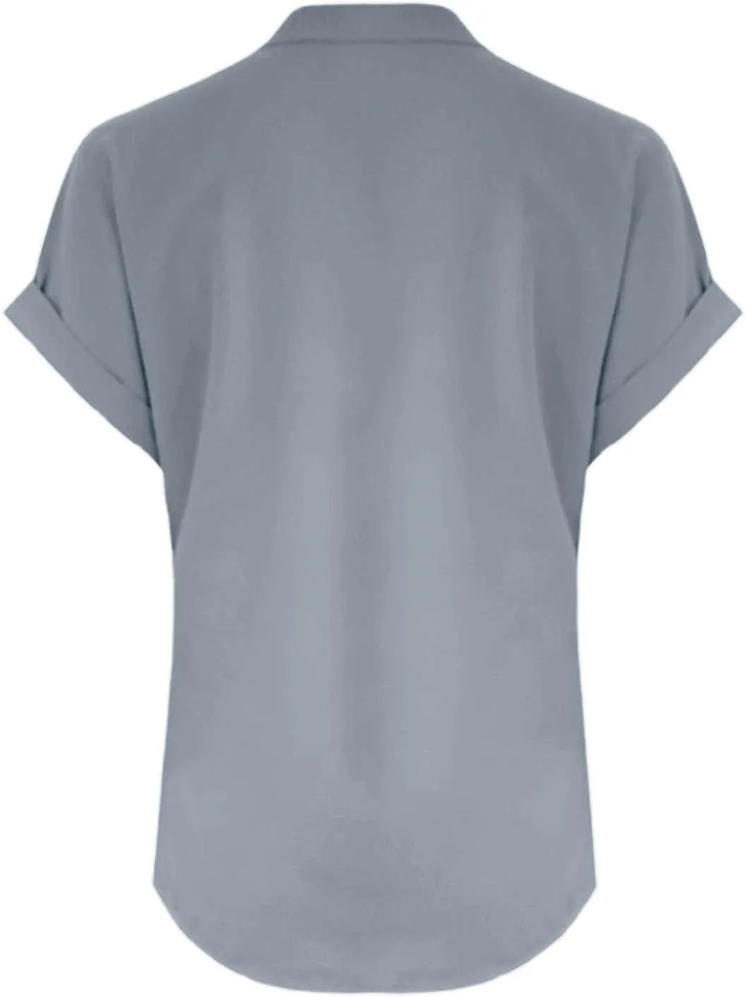 Linen Tops for Women Oversized Crewneck Summer Short Sleeve Linen Tee Shirts Buttons Casual Comfy Tunics Top
