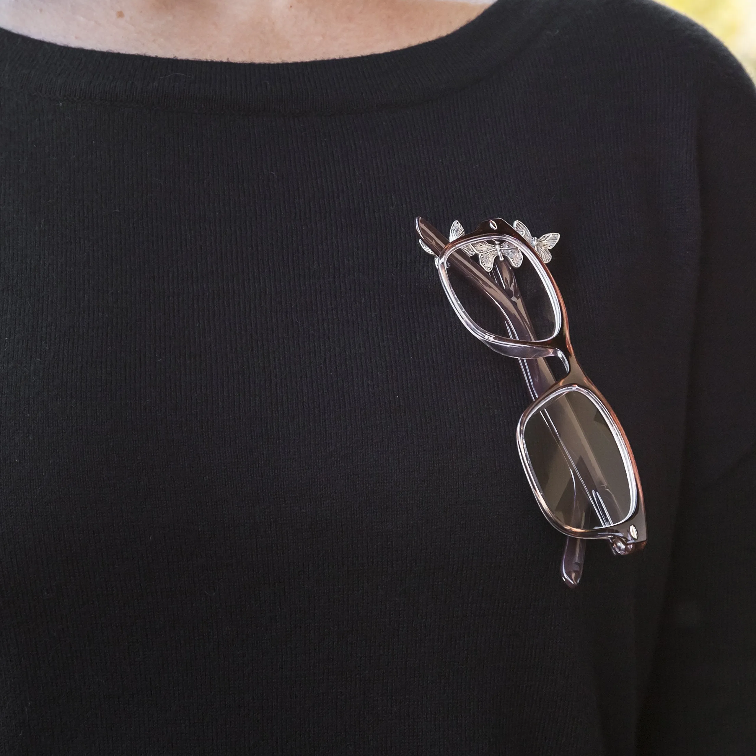 Magcessory Butterfly Trio Magnetic Eyeglass Holder Brooch