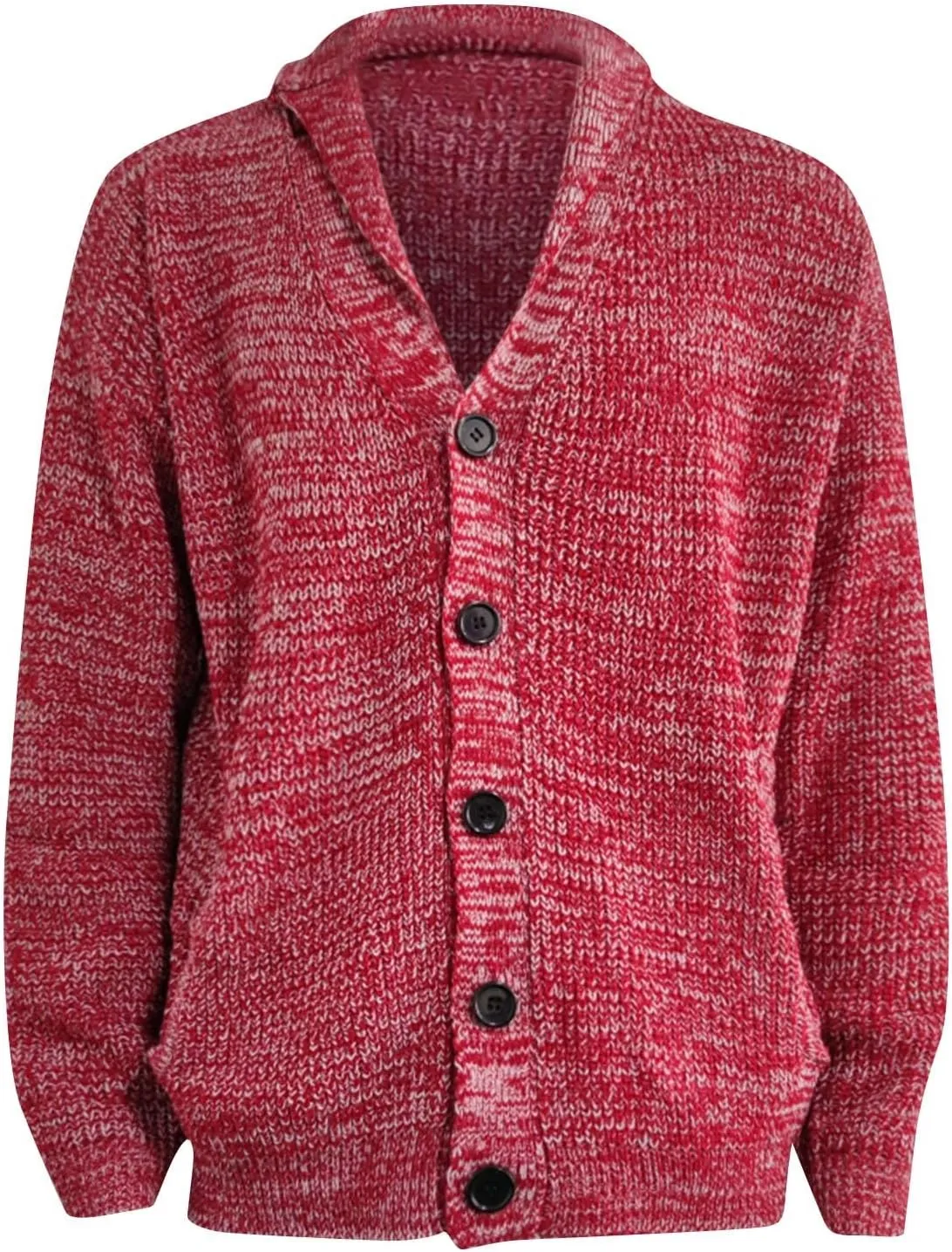 Mens Cardigan Sweater Stylish Casual Shawl Collar Cardigans Retro Cable Knitted Button Up Cardigan Sweaters