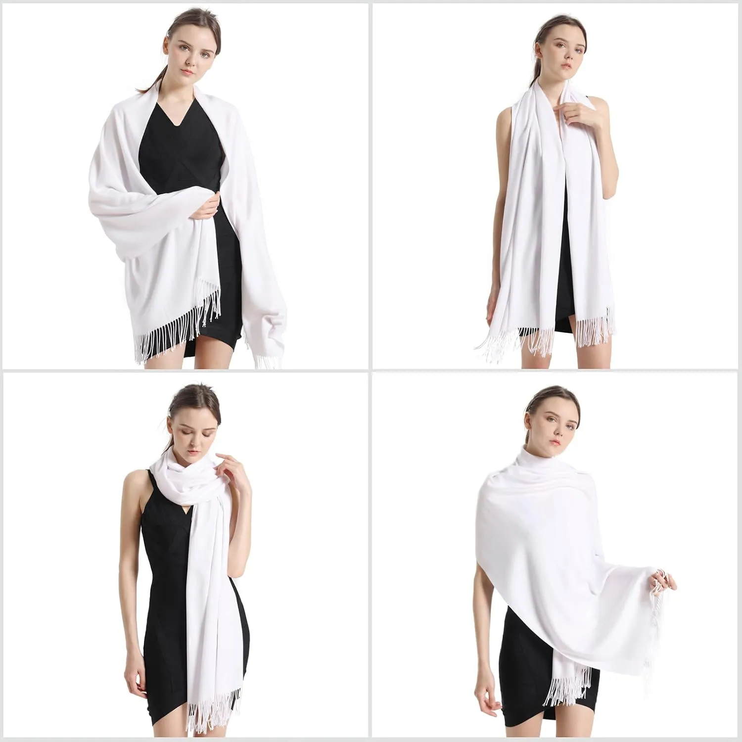 Pashmina Scarf and Shawl - Soft Women Pashminas Wrap for Wedding Evening Party (20 Colors)