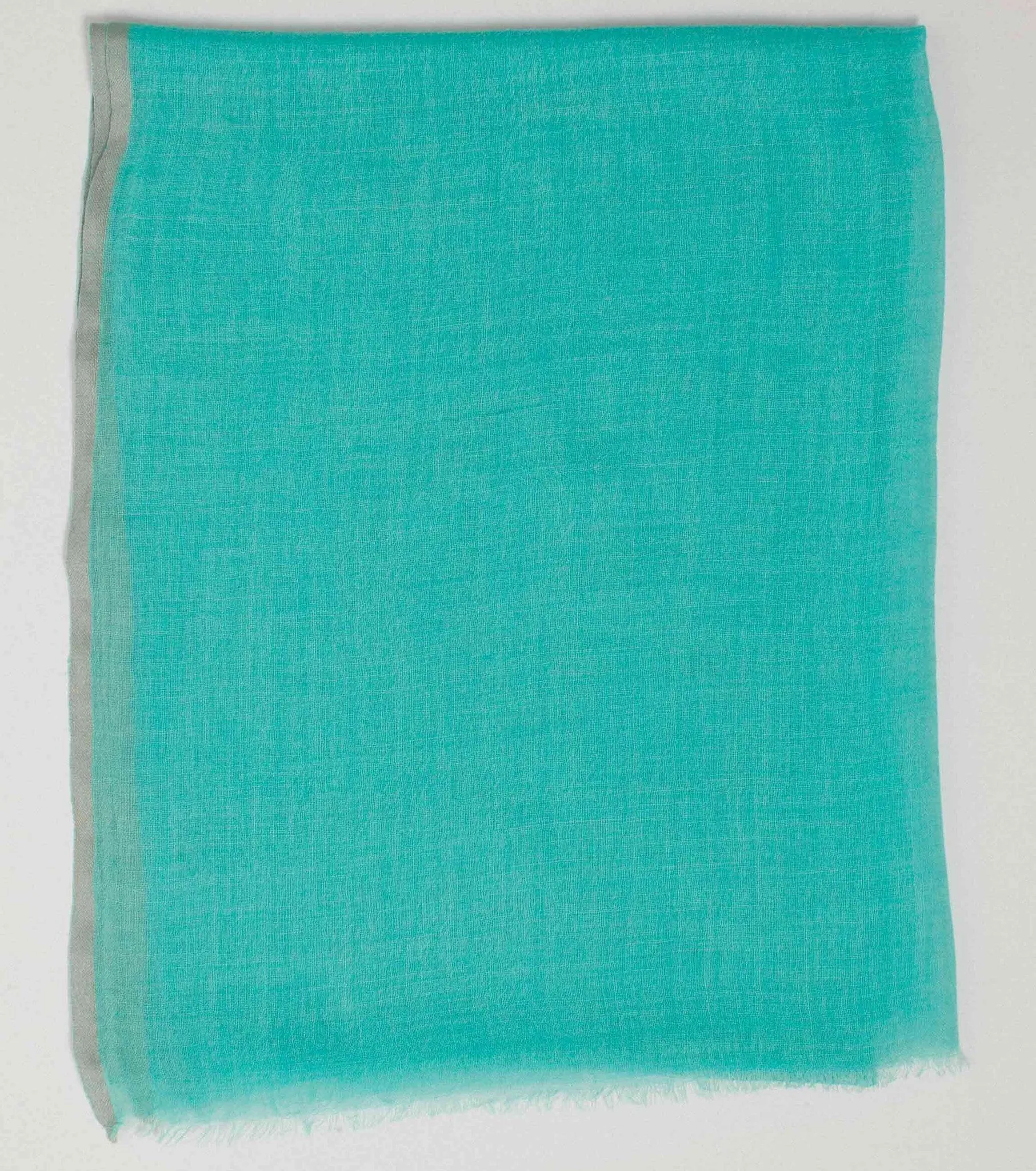 Turquoise Wool & Silk Scarf