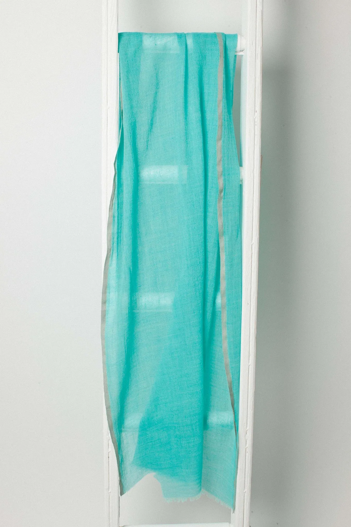 Turquoise Wool & Silk Scarf