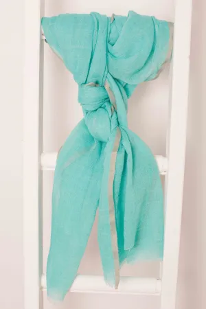 Turquoise Wool & Silk Scarf