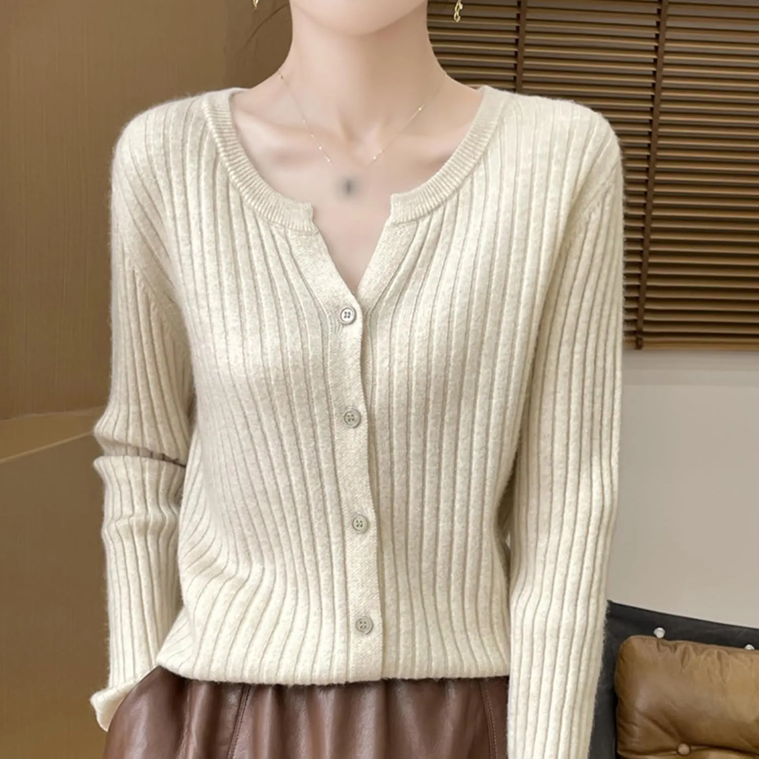 Women's Cropped Cardigan Button Sweaters Fall Trendy Knit Dressy Fashion Outfits Slim Cute Long Sleeves Shirts Tops