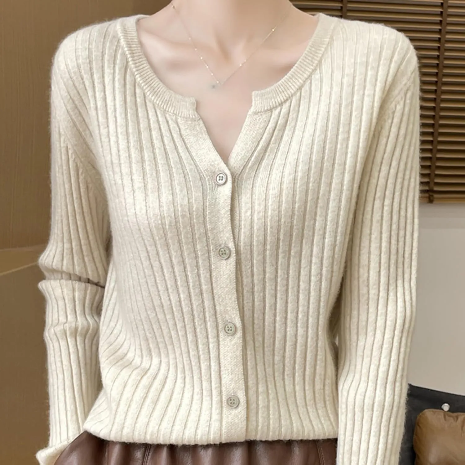 Women's Cropped Cardigan Button Sweaters Fall Trendy Knit Dressy Fashion Outfits Slim Cute Long Sleeves Shirts Tops