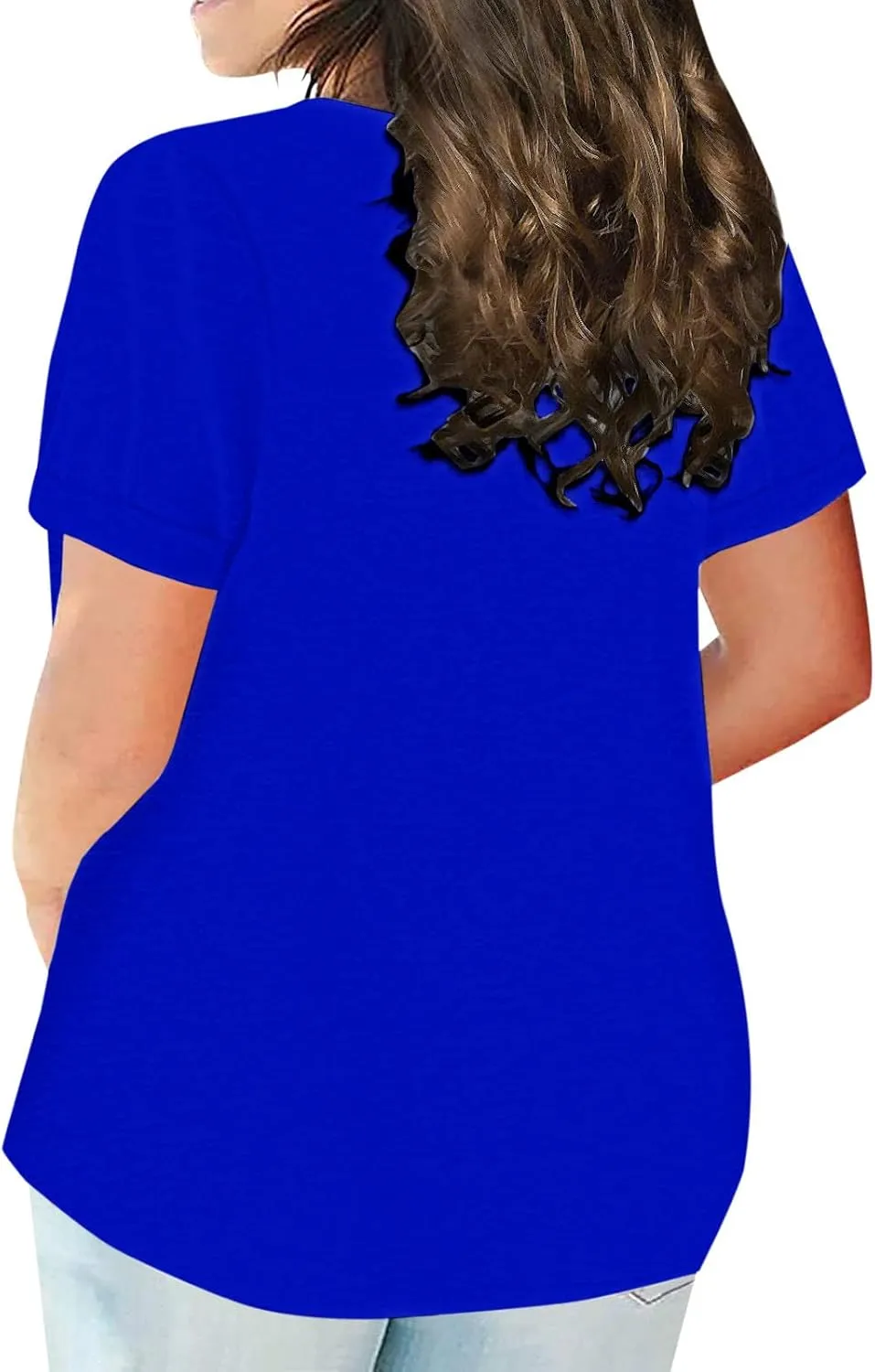 Womens Oversized Tshirts Solid Basic Casual Tops Loose Plus Size Summer Blouses Short Sleeve Cozy Crewneck Tunics
