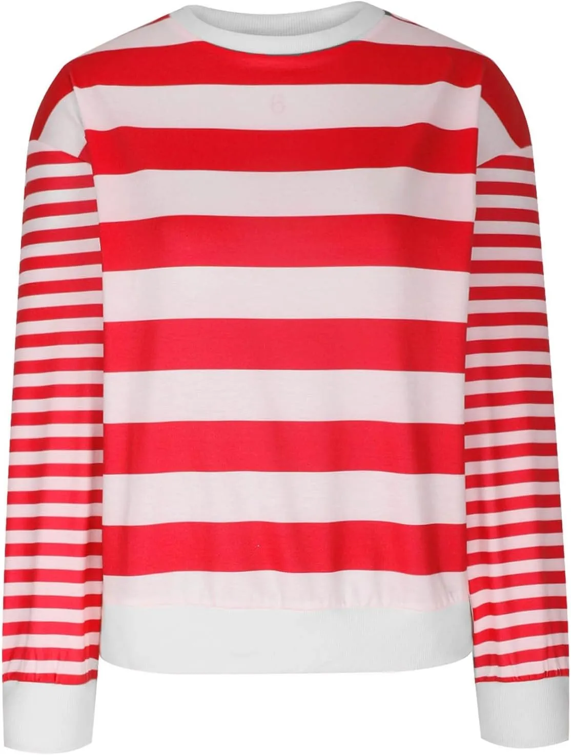 Women's Regular Fit Sweatshirts Loose Comfy Striped Print Long Sleeve Pullover Hoodie Autumnn Outdoor Crewneck Tunics